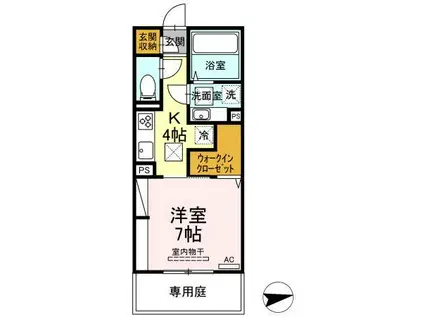 FURBLAU(1K/1階)の間取り写真