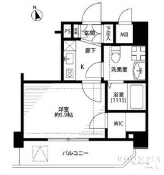 プレール・ドゥーク早稲田 3階階 間取り