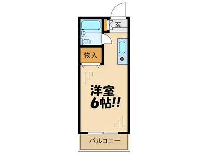 コンフォスタジオ永山(ワンルーム/3階)の間取り写真