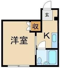 サンスイハイツ(1K/5階)の間取り写真