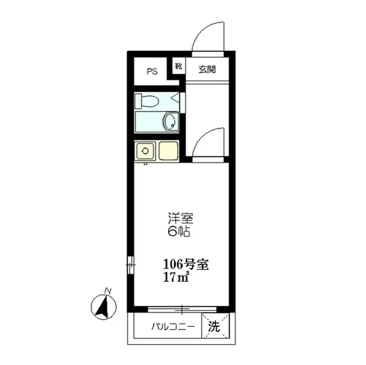 スカイヒルマンション 1階階 間取り