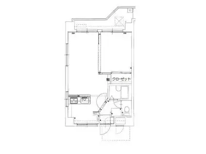 大福マンションII(1LDK/6階)の間取り写真