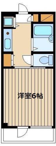 ヴェルリバード(1K/2階)の間取り写真