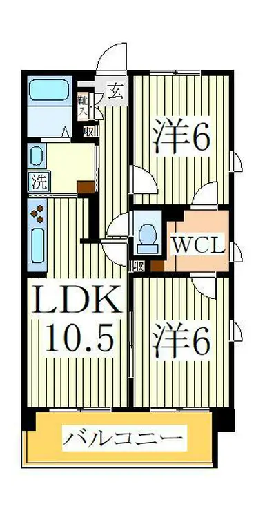 南柏ポラールコート 2階階 間取り