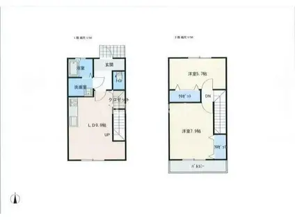 ピュアメゾンII(2LDK/2階)の間取り写真