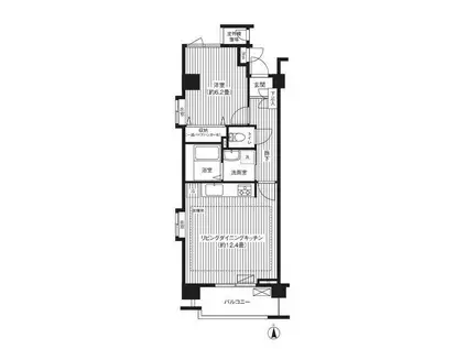 SUN NOBORI 葛西I(1LDK/9階)の間取り写真