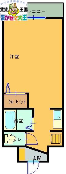 フォーサイト千歳(ワンルーム/4階)の間取り写真