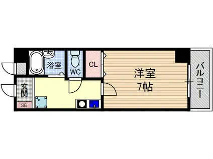 グレースハイム光(1K/2階)の間取り写真