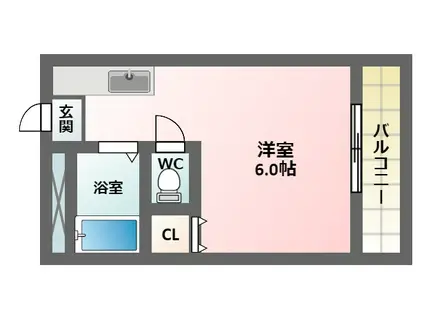 セントポリス山坂(ワンルーム/4階)の間取り写真