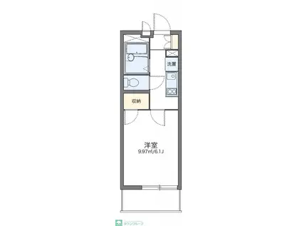 レオパレス純IV(1K/4階)の間取り写真