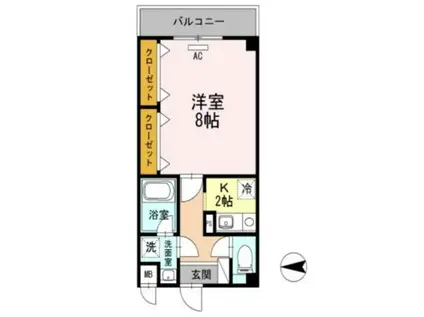 セジュールのぞみ野(1K/2階)の間取り写真