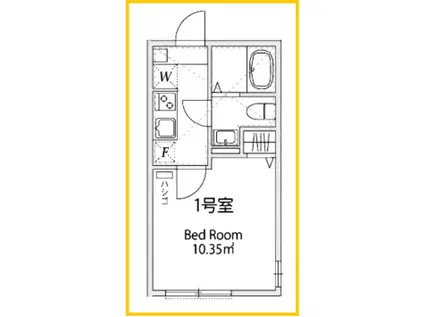 アザーレ・LUX日吉本町(1K/2階)の間取り写真