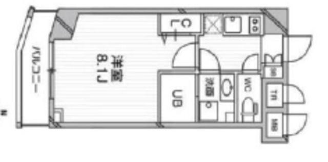 プライマル武蔵関(1K/1階)の間取り写真