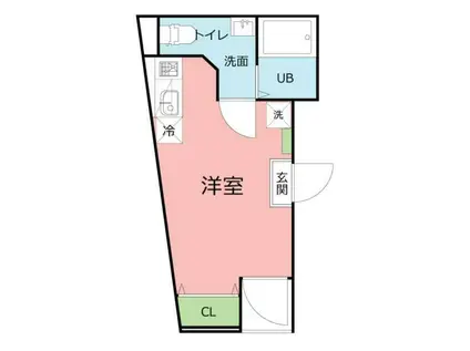 DEN新子安(ワンルーム/3階)の間取り写真