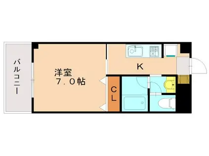 コーポ金鈴(1K/4階)の間取り写真