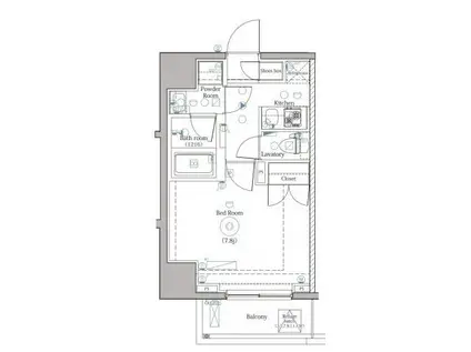 DIPS上野ノース(1K/10階)の間取り写真