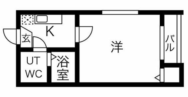 セモア百人町(1K/1階)の間取り写真