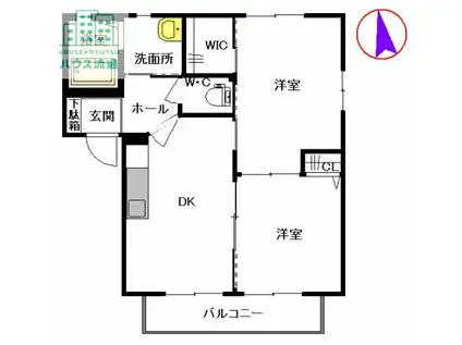 タタラダ・ミネ(2DK/2階)の間取り写真