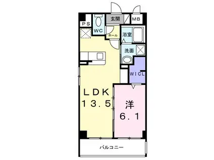 MAISONTRUSTONE(1LDK/3階)の間取り写真