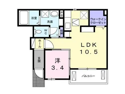 KOTOBUKI(1LDK/1階)の間取り写真