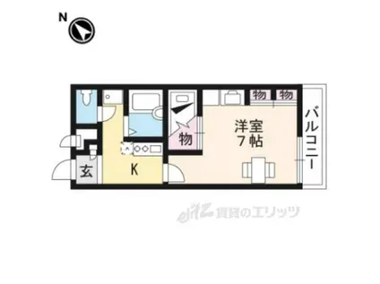 レオパレスツインズ(1K/2階)の間取り写真