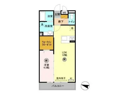 エスカーサ(1LDK/2階)の間取り写真