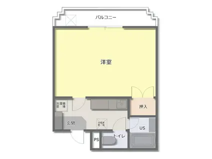 三木ハウス(1K/2階)の間取り写真