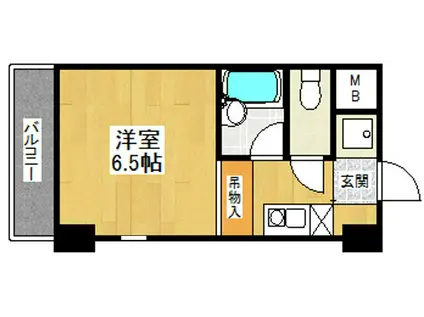 グランツ夙川(1K/2階)の間取り写真