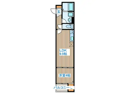 GRAN SERENITE榴ヶ岡(1LDK/1階)の間取り写真