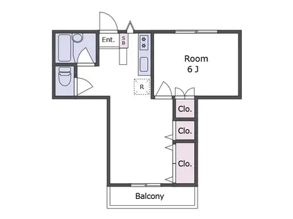 クレストN(1LDK/1階)の間取り写真