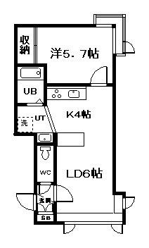 ノースガーデン永山(1LDK/1階)の間取り写真