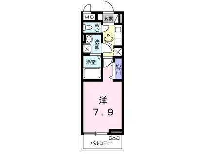 りあん ふじみ野(1K/1階)の間取り写真