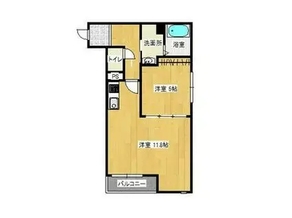 カーサ フェリシア長町南(1LDK/2階)の間取り写真