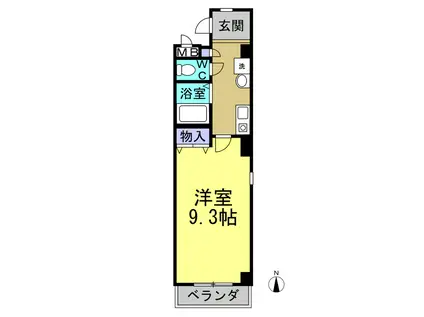 アルカンシエル(1K/1階)の間取り写真