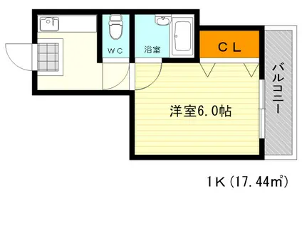 シンパシー京橋(1K/10階)の間取り写真