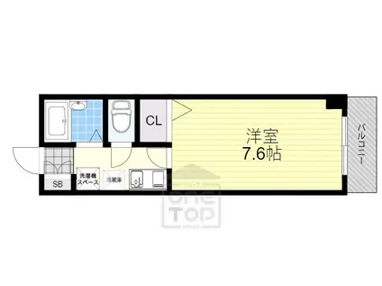 ヴィユーフルーヴ2(1K/3階)の間取り写真
