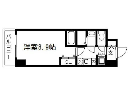 ワイズフラッツ西陣(1K/2階)の間取り写真
