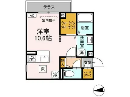 ロイヤルステージ横浜町(ワンルーム/1階)の間取り写真