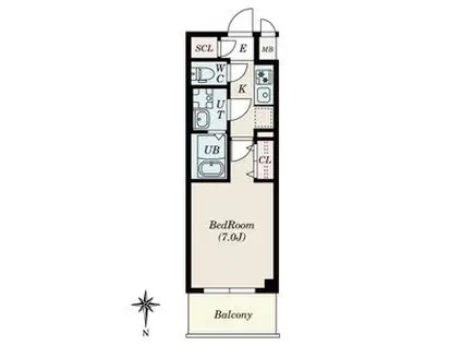 S-RESIDENCE名駅ノースII(1K/3階)の間取り写真