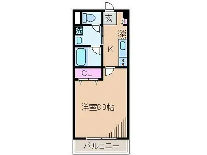 ヴィヴレ35(1K/5階)の間取り写真