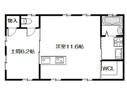 エルベコート東山七条(ワンルーム/1階)の間取り写真