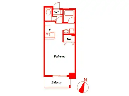 サンライズ仲町台(ワンルーム/3階)の間取り写真