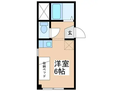 プチメゾンMN I(ワンルーム/4階)の間取り写真