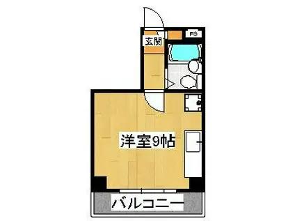 ロイヤルコート西船(ワンルーム/3階)の間取り写真