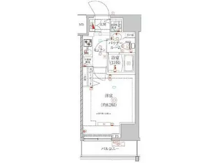 アルテシモ クルセ(1K/5階)の間取り写真