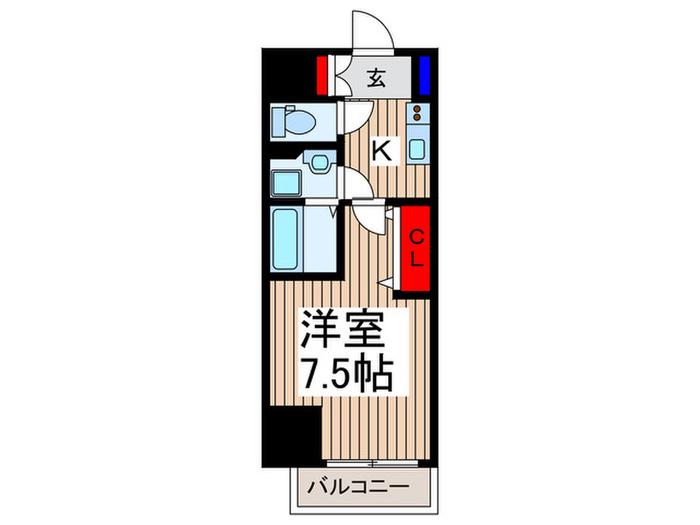 スアヴィス鳩ケ谷(1K/10階)の間取り写真