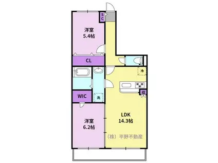 アインス和泉(2LDK/3階)の間取り写真
