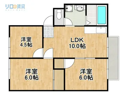 CREA小林(3LDK/1階)の間取り写真