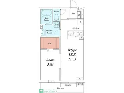 リブリ・吉川 河口コーポ2(1LDK/1階)の間取り写真