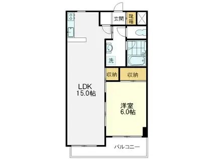 サンシャイン日吉(1LDK/1階)の間取り写真
